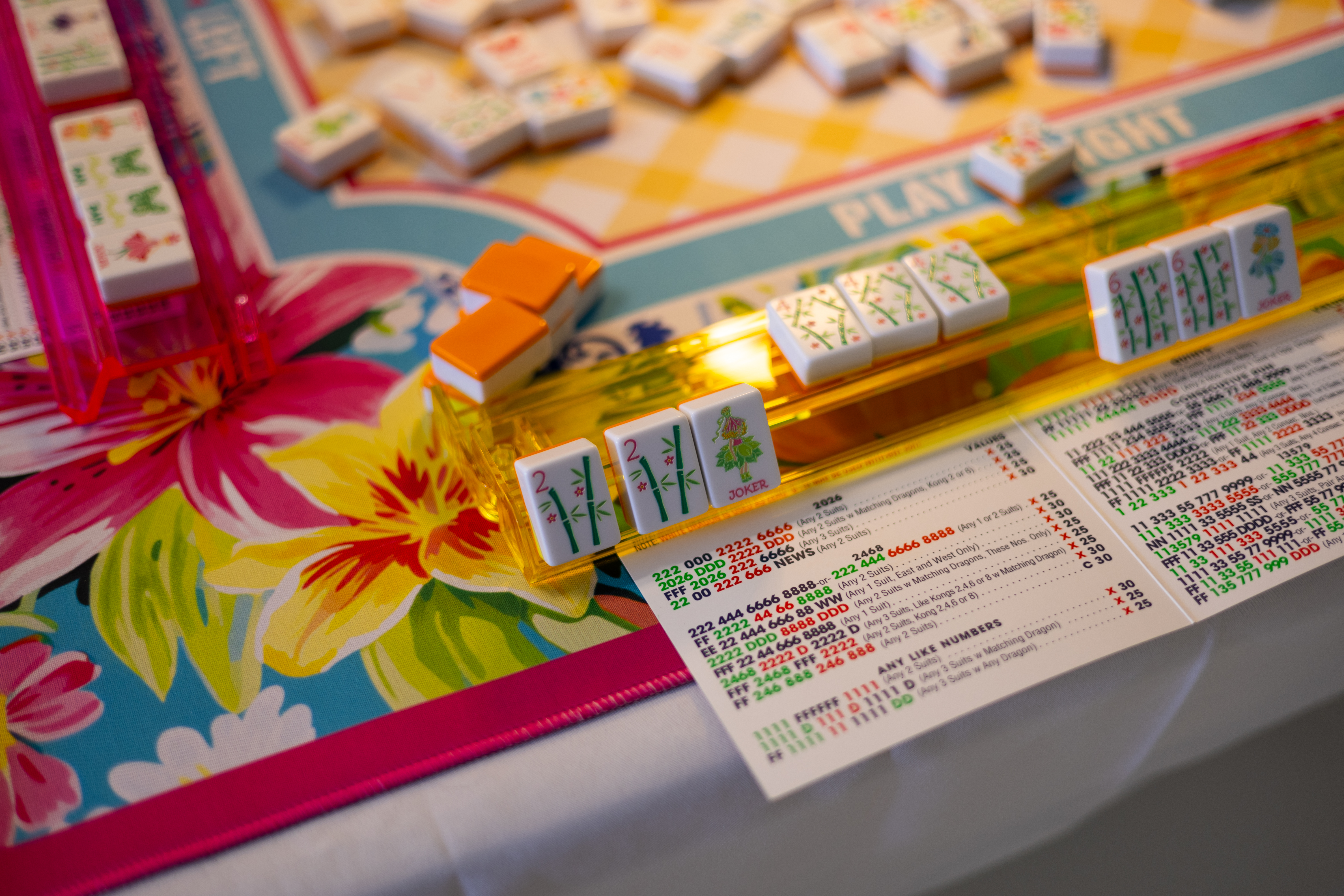 Mahjong tiles being played at Mahjong Social at Solara